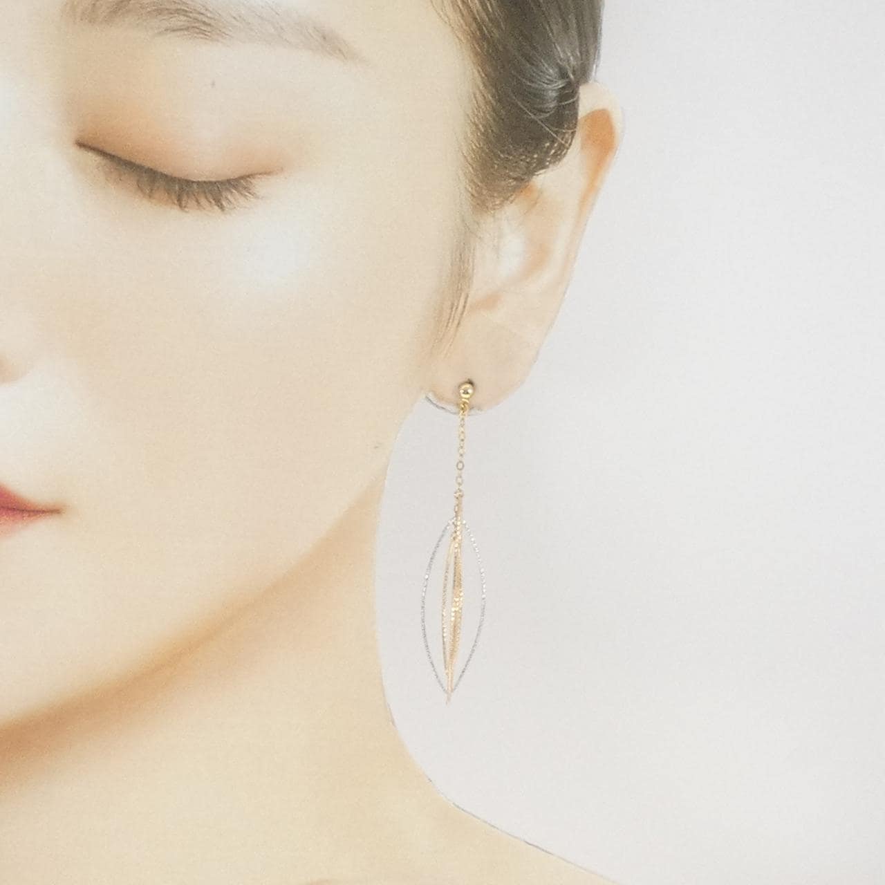 K18スリーカラー ピアス