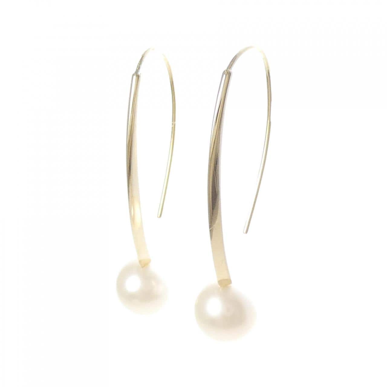 K10YG 淡水パール ピアス 7.5mm