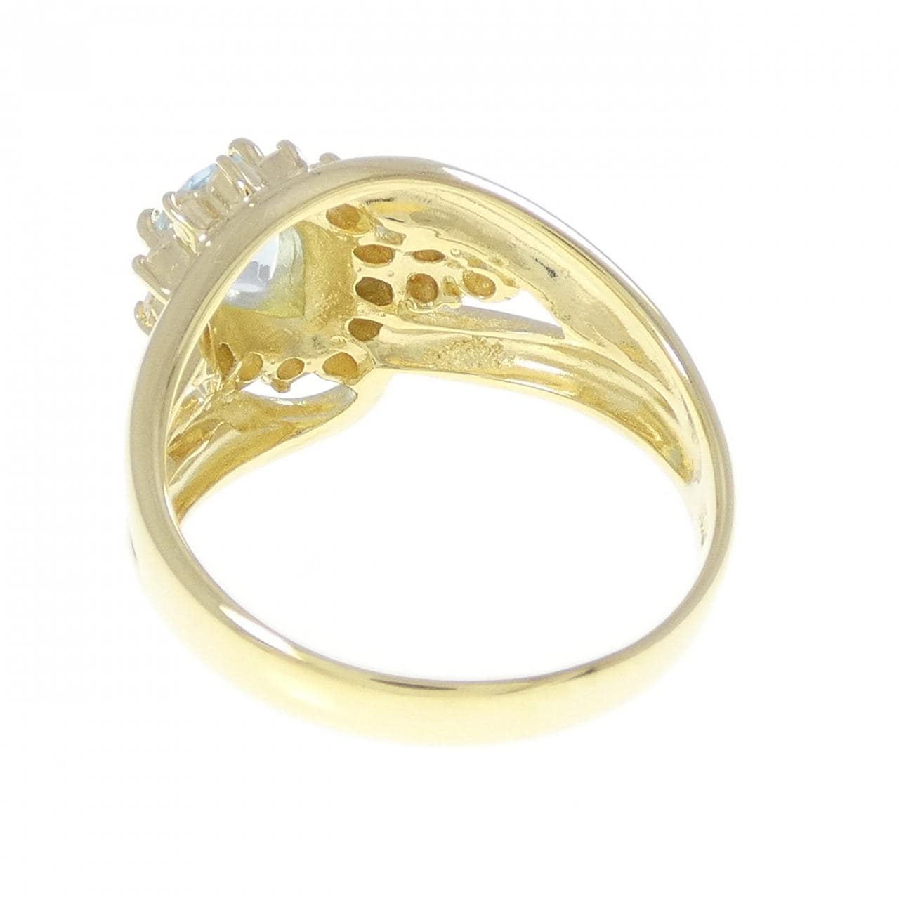 K18YG アクアマリン リング 0.48CT