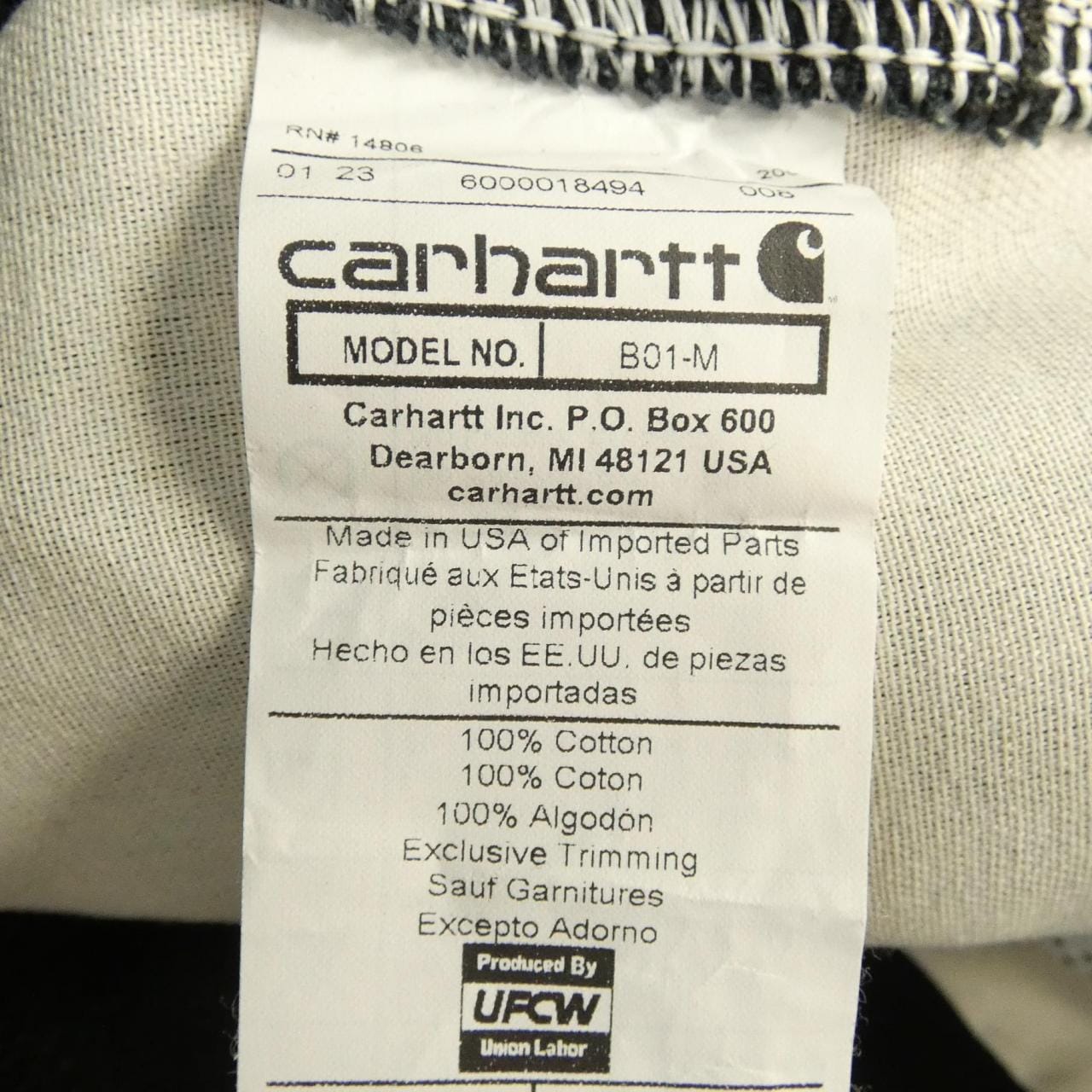 カーハート CARHARTT B01-M パンツ