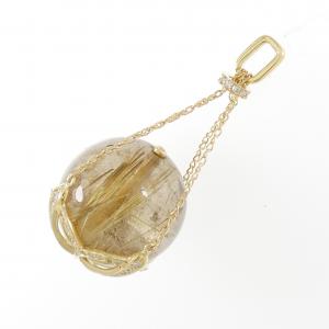 K18YG ルチルクオーツ ペンダント 35.85CT