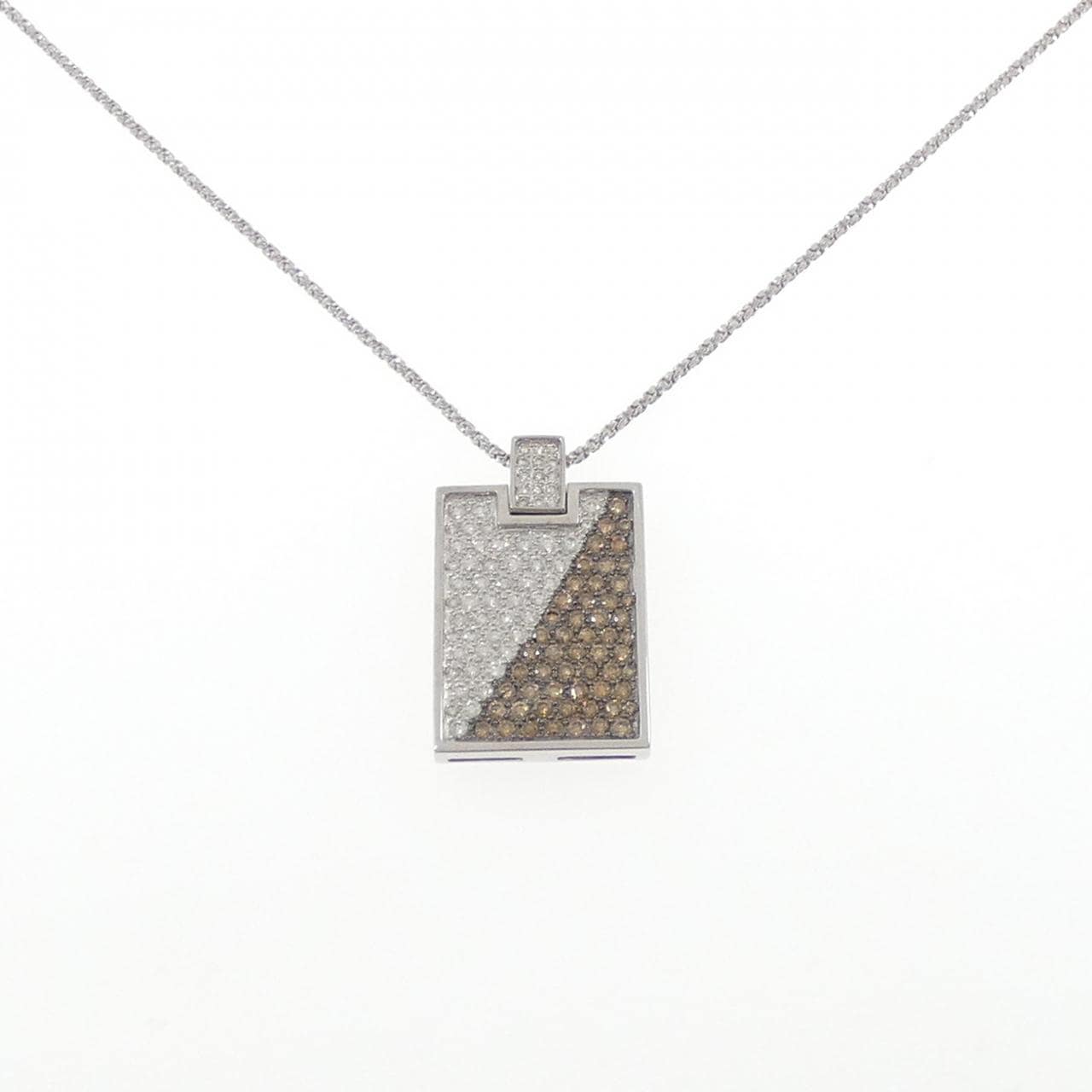 K18WG/K18BG ダイヤモンド ネックレス 3.25CT