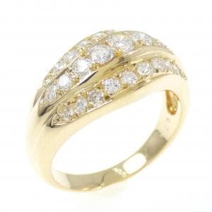 K18YG ダイヤモンド リング 0.70CT