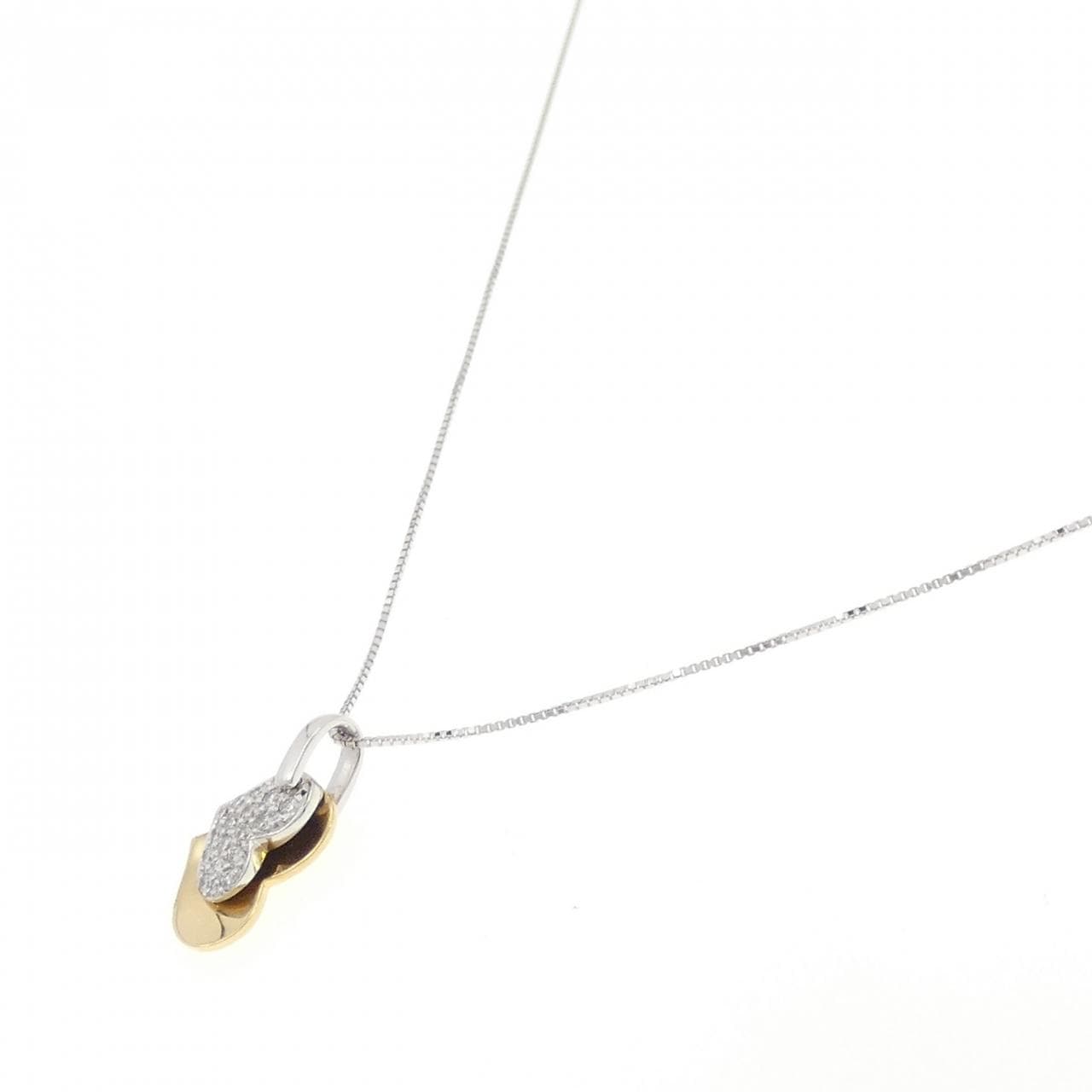 K18YG/K18WG 心形钻石项链 0.15CT