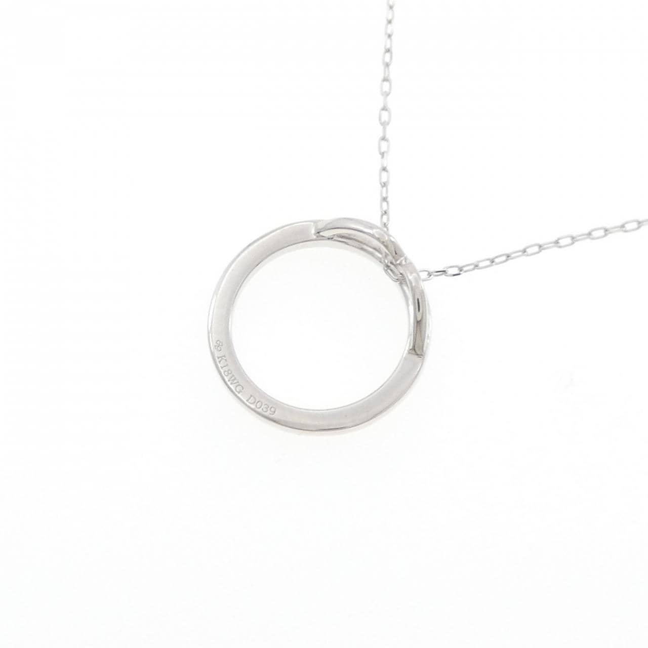 K18WG ダイヤモンド ネックレス 0.39CT