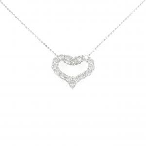 K18WG ハート ダイヤモンド ネックレス 1.00CT