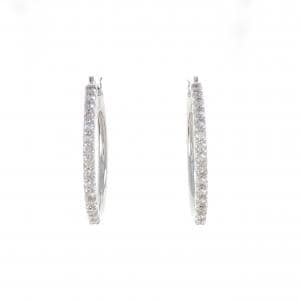 K18WG ダイヤモンド ピアス 0.50CT