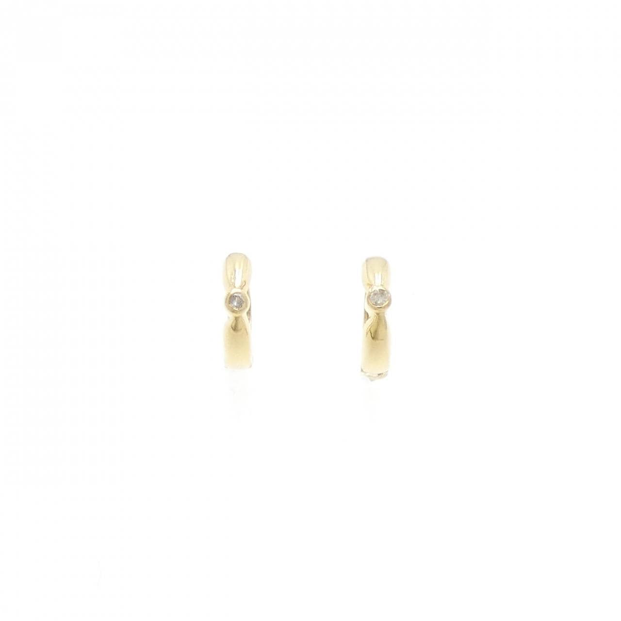 K18YG钻石耳夹0.04CT