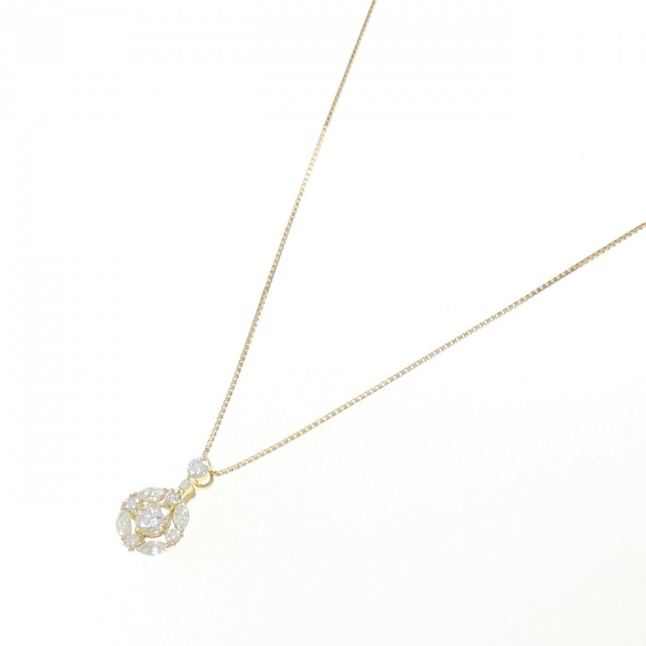 [BRAND NEW] K18YG Diamond Necklace 0.204CT F VS2 Good
