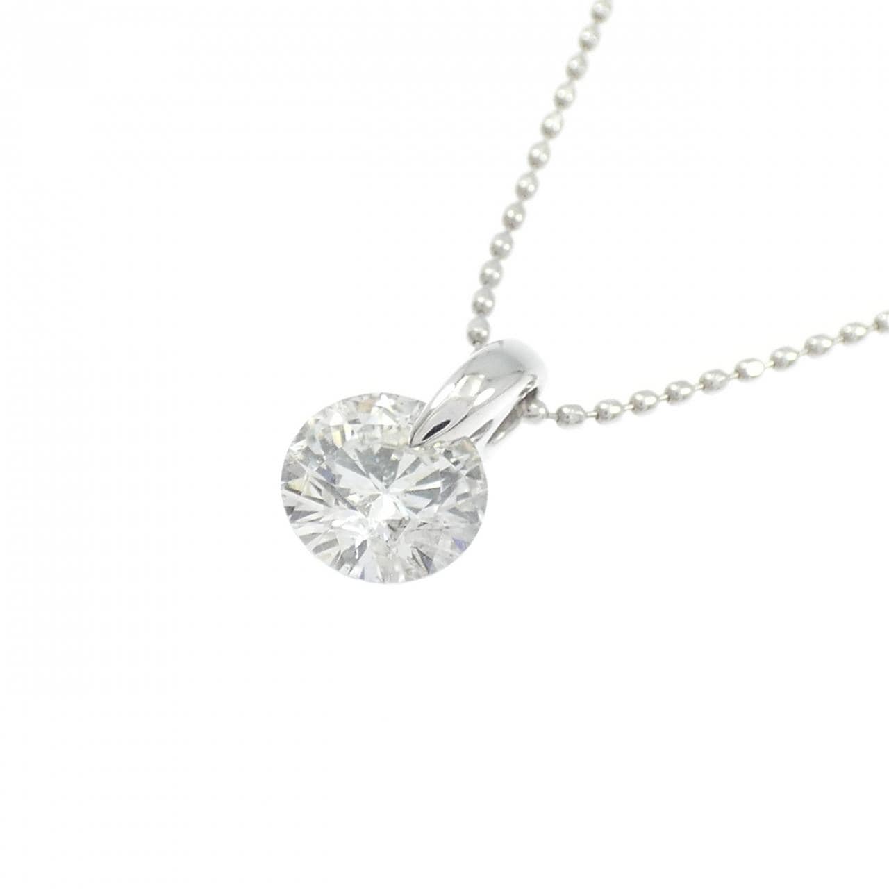 PT900/PT850 ソリティア ダイヤモンド ネックレス 0.784CT