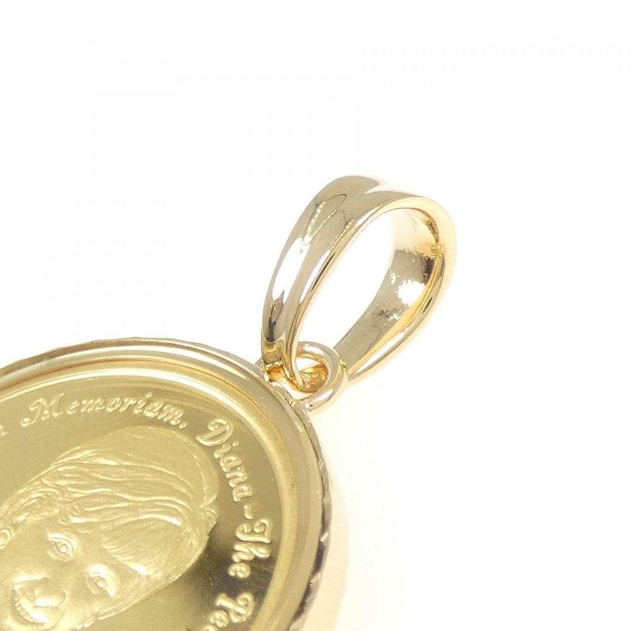 K18YG(枠) コイン ペンダント