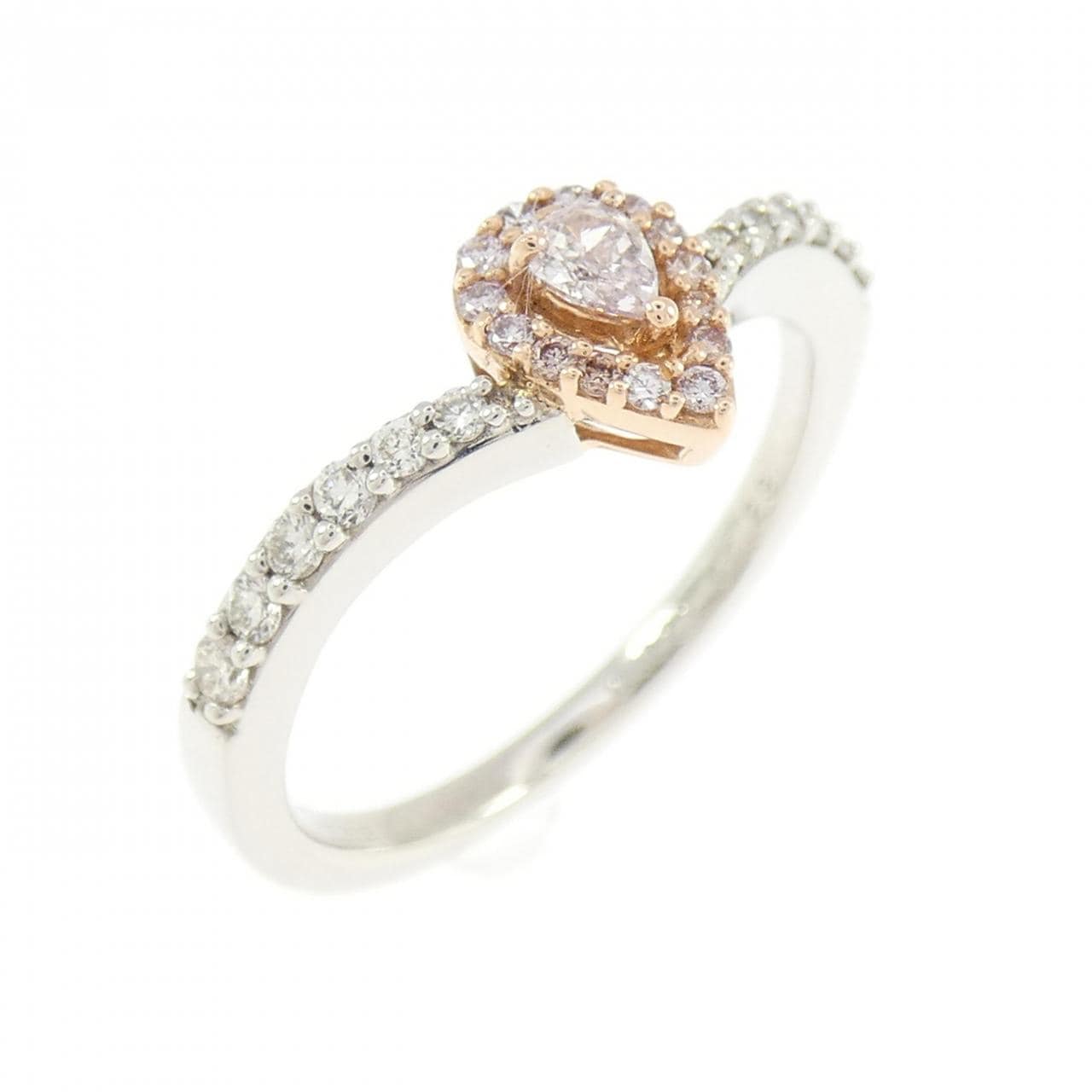 ジーエスティービー ピンクダイヤモンド リング 0.111CT