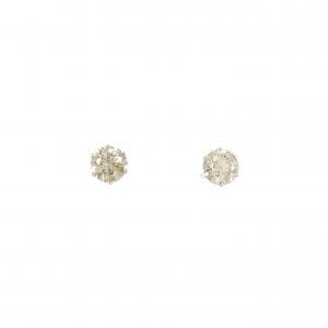 PT900 ソリティア ダイヤモンド ピアス 0.40CT