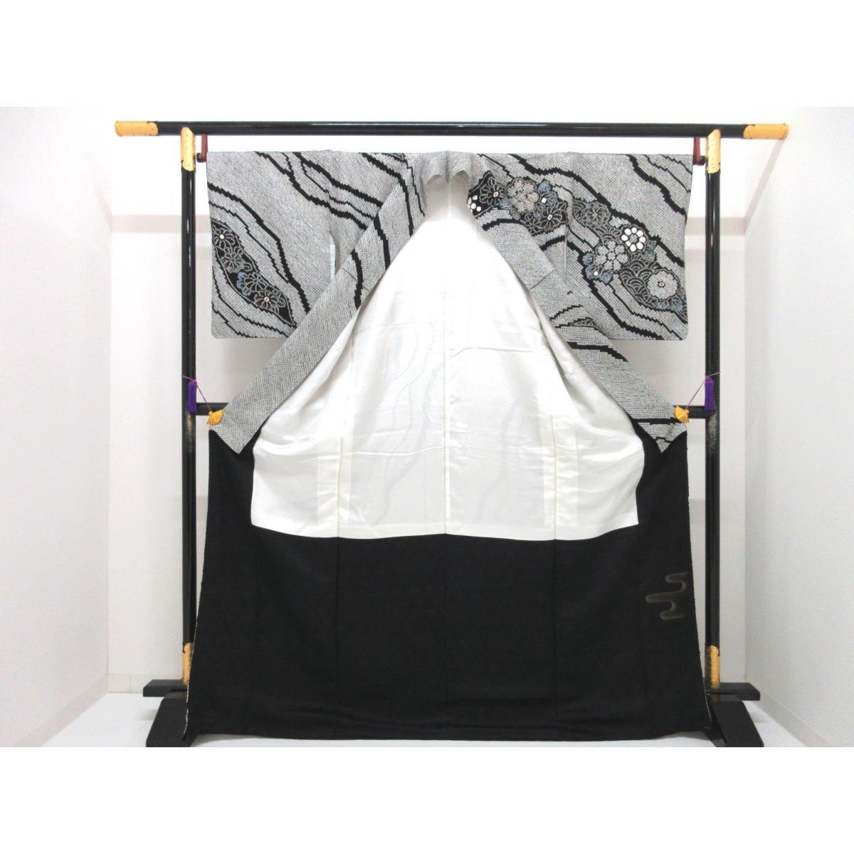 訪問着　総絞り　金彩加工