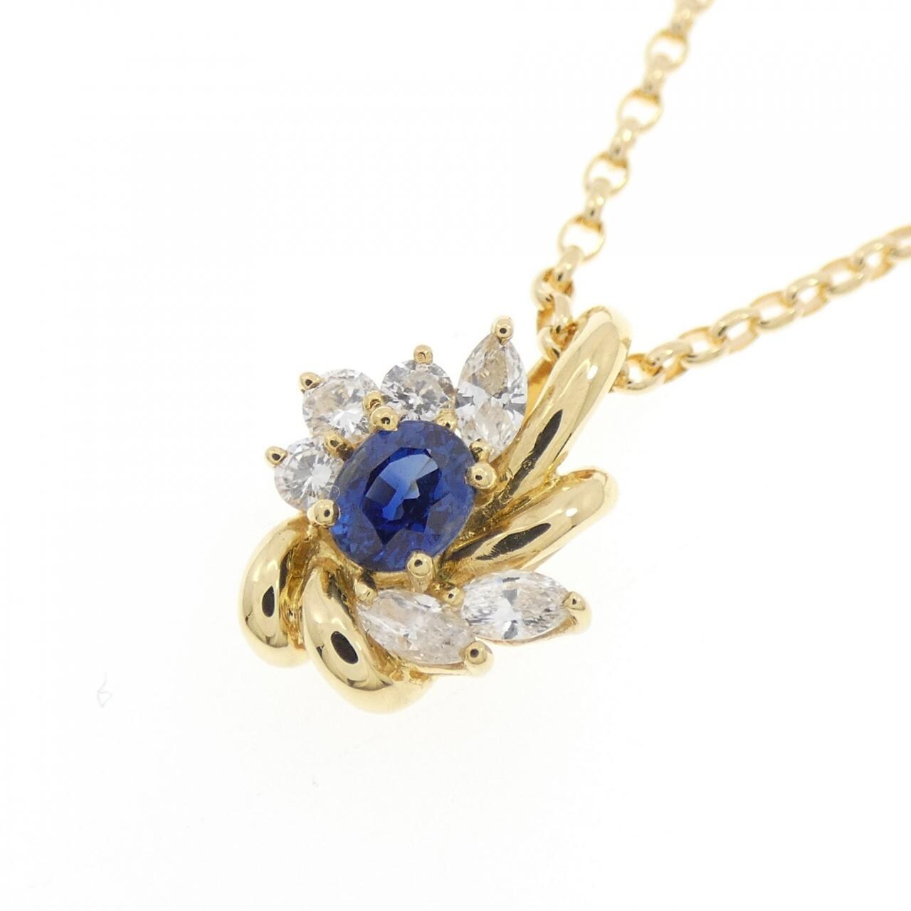K18YG サファイヤ ネックレス 0.37CT