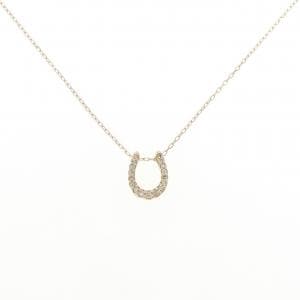 K18YG ホースシュー ダイヤモンド ネックレス 0.11CT