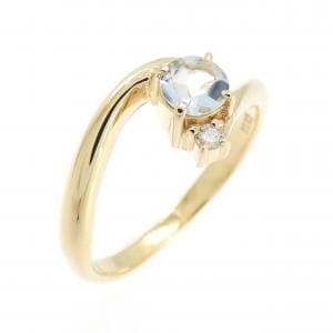 K18YG アクアマリン リング