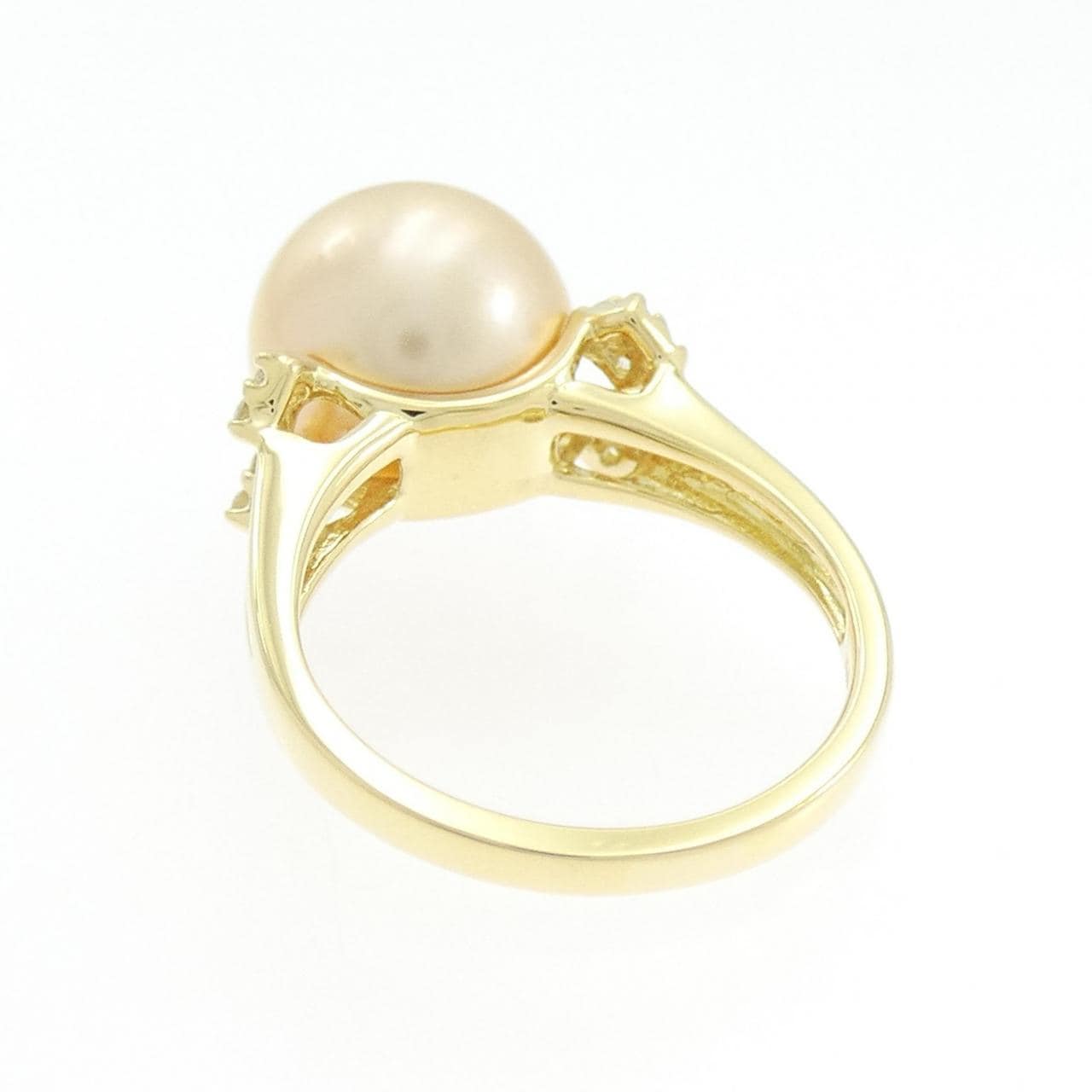 K18YG 白蝶パール リング 11.3mm