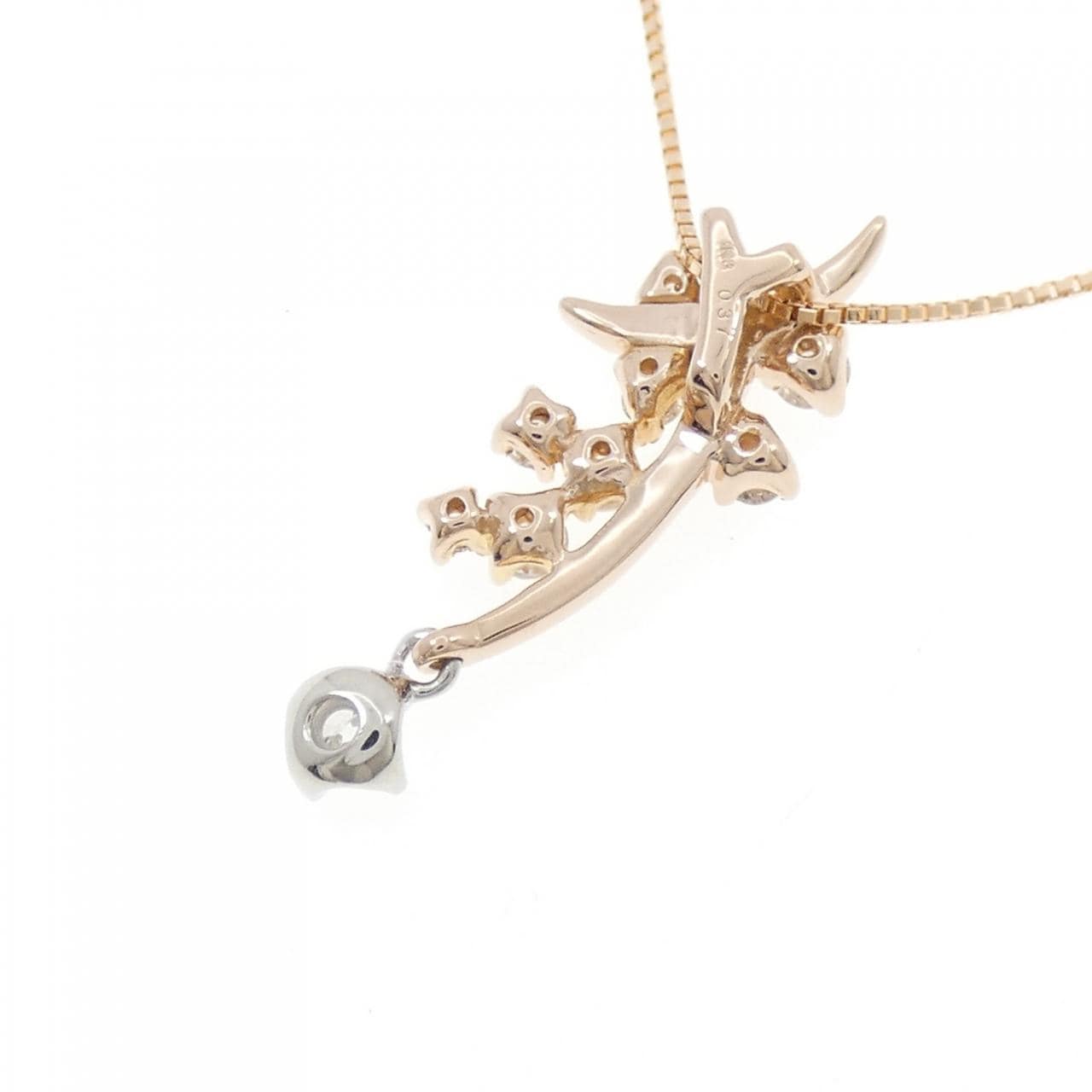 K18PG/K18WG ダイヤモンド ネックレス 0.37CT
