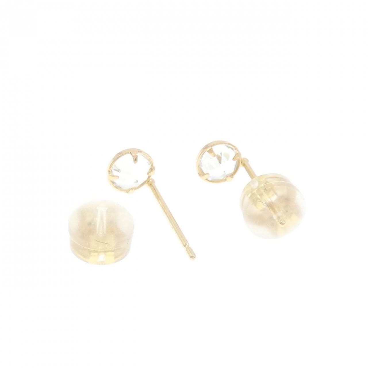 【新品】K18YG アクアマリン ピアス