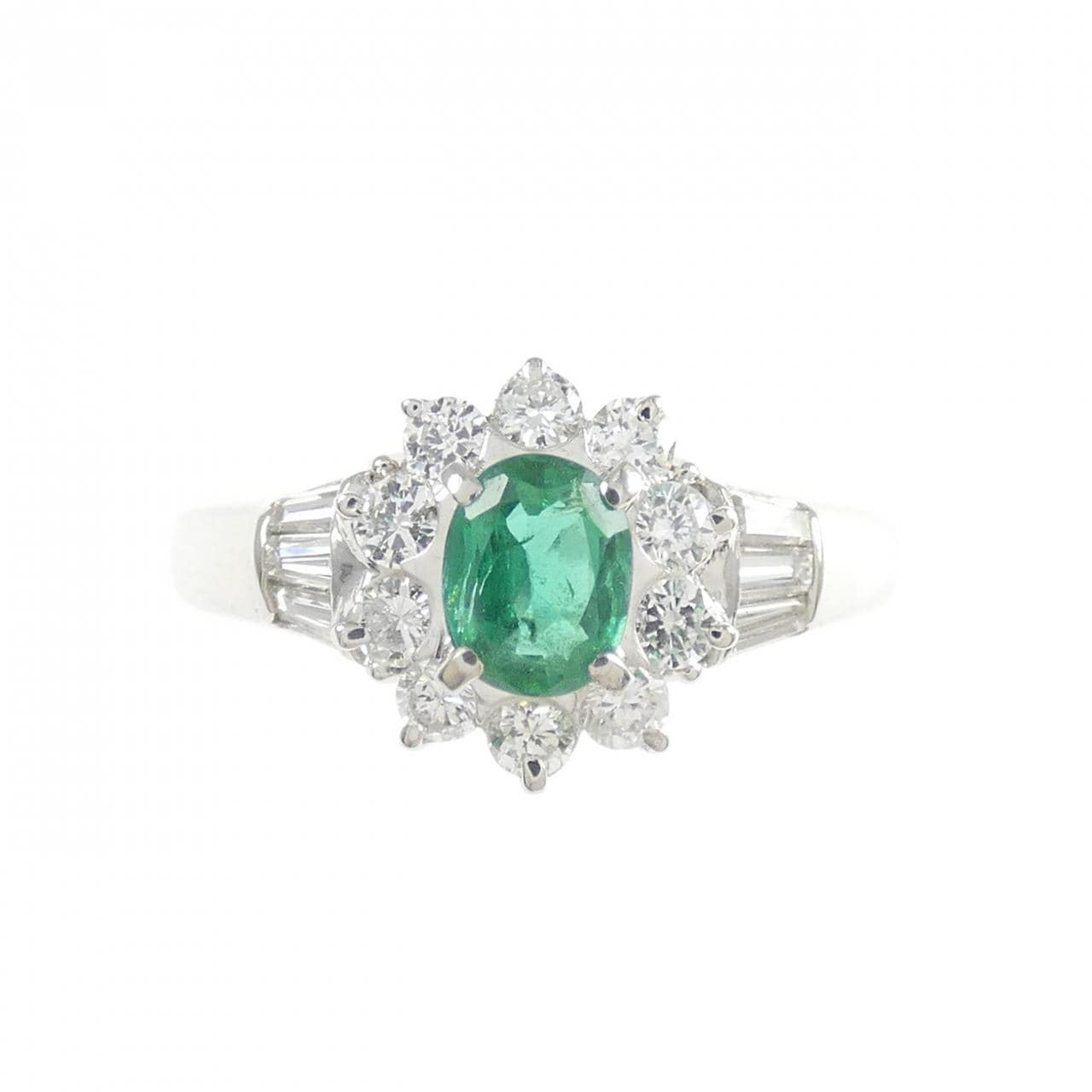 PT900 エメラルド リング 0.41CT