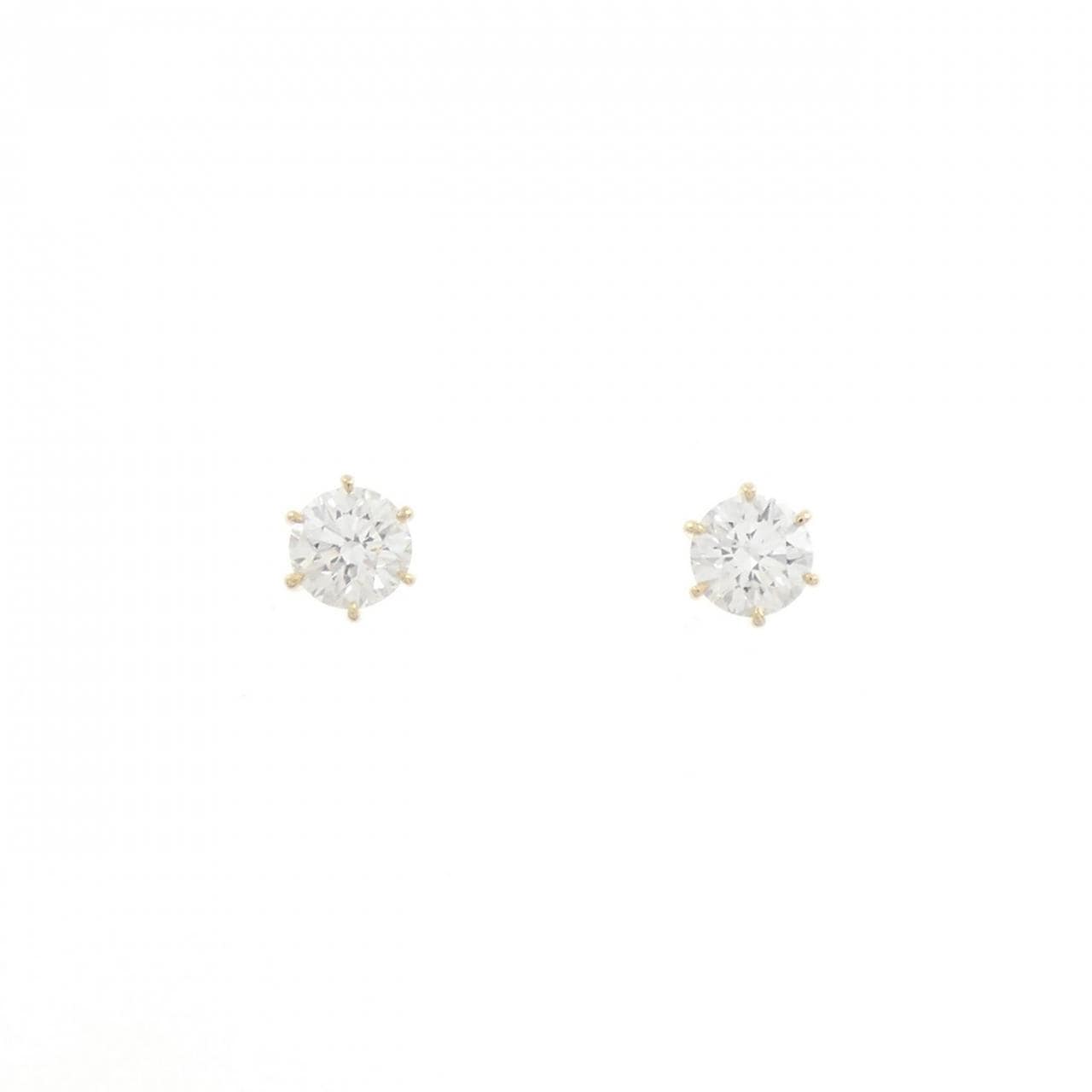 【リメイク】K18YG/ST ダイヤモンド ピアス 0.302CT 0.314CT E VS2 EXT-VG