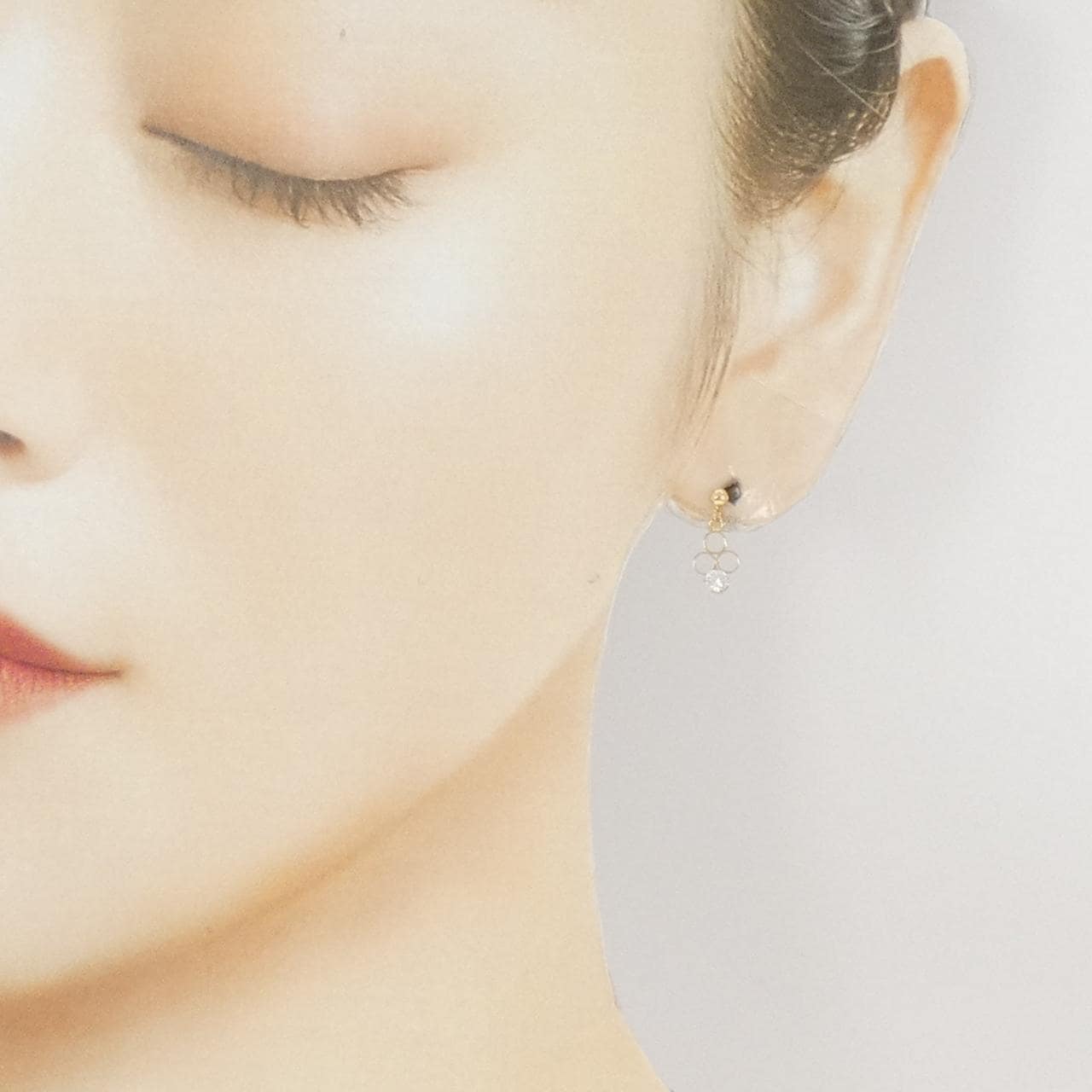 K18YG キュービック ピアス