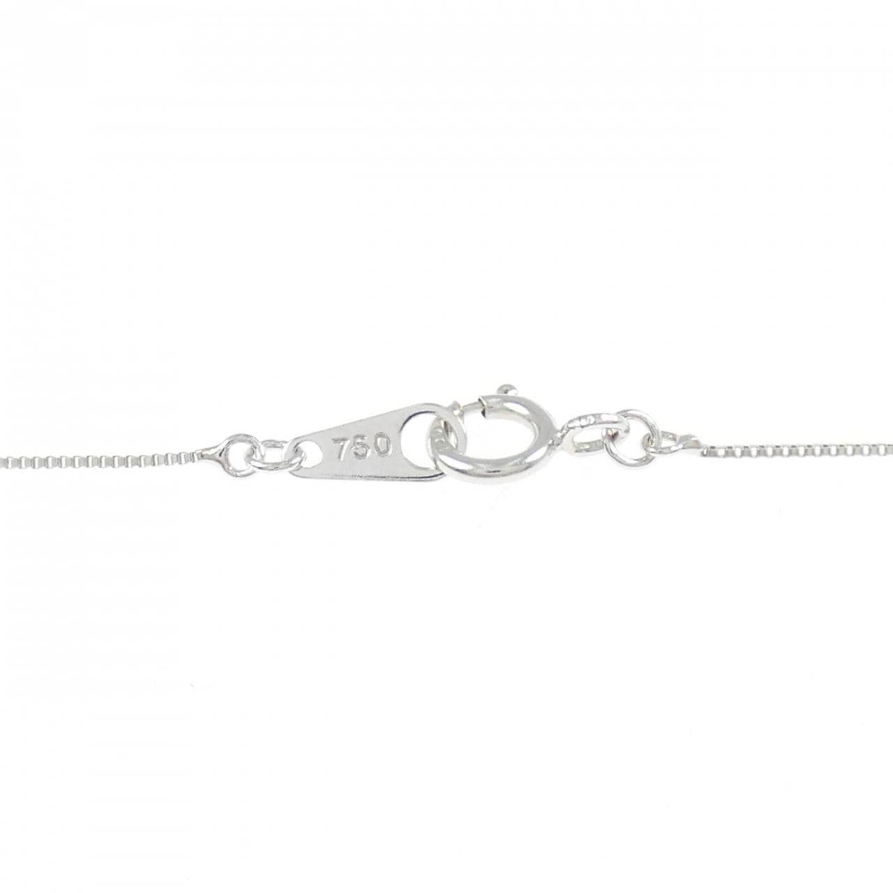 K18WG/750WG ダイヤモンド ネックレス 0.25CT