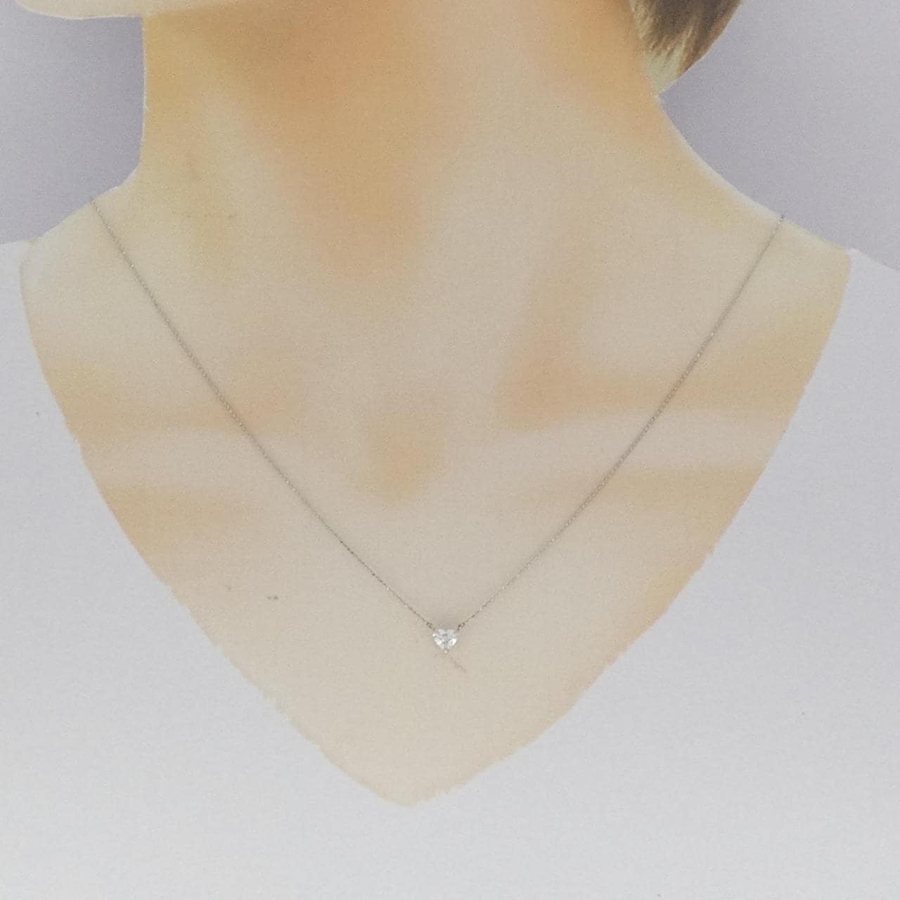 PT ハート ダイヤモンド ネックレス 0.300CT