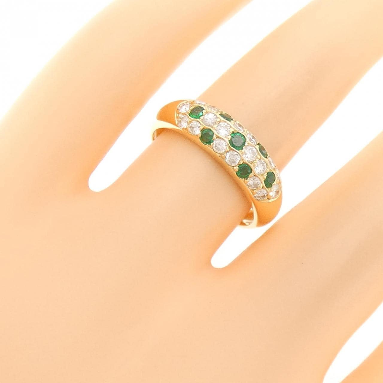 750YG エメラルド リング 0.25CT