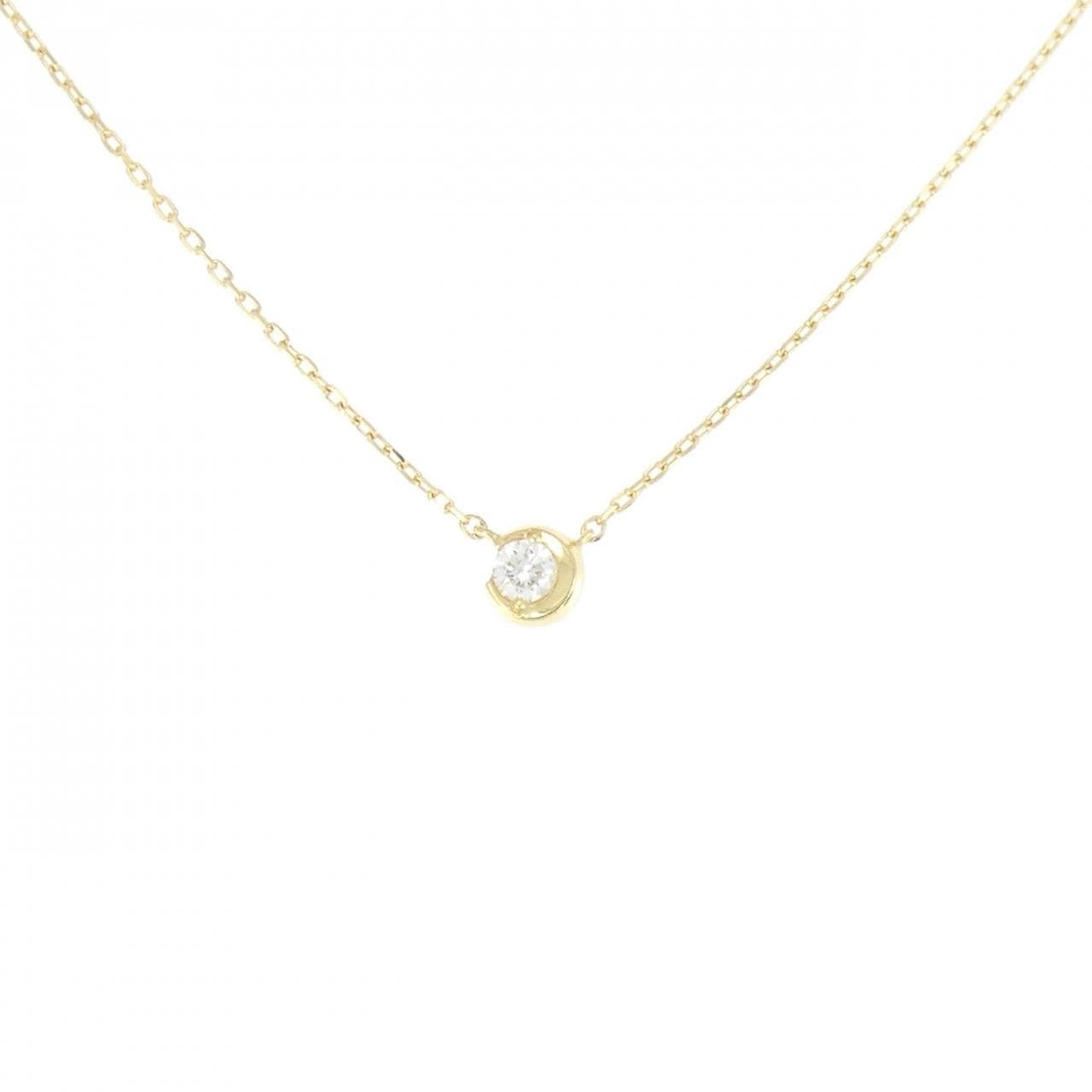 スタージュエリー ムーンセッティング ネックレス 0.04CT