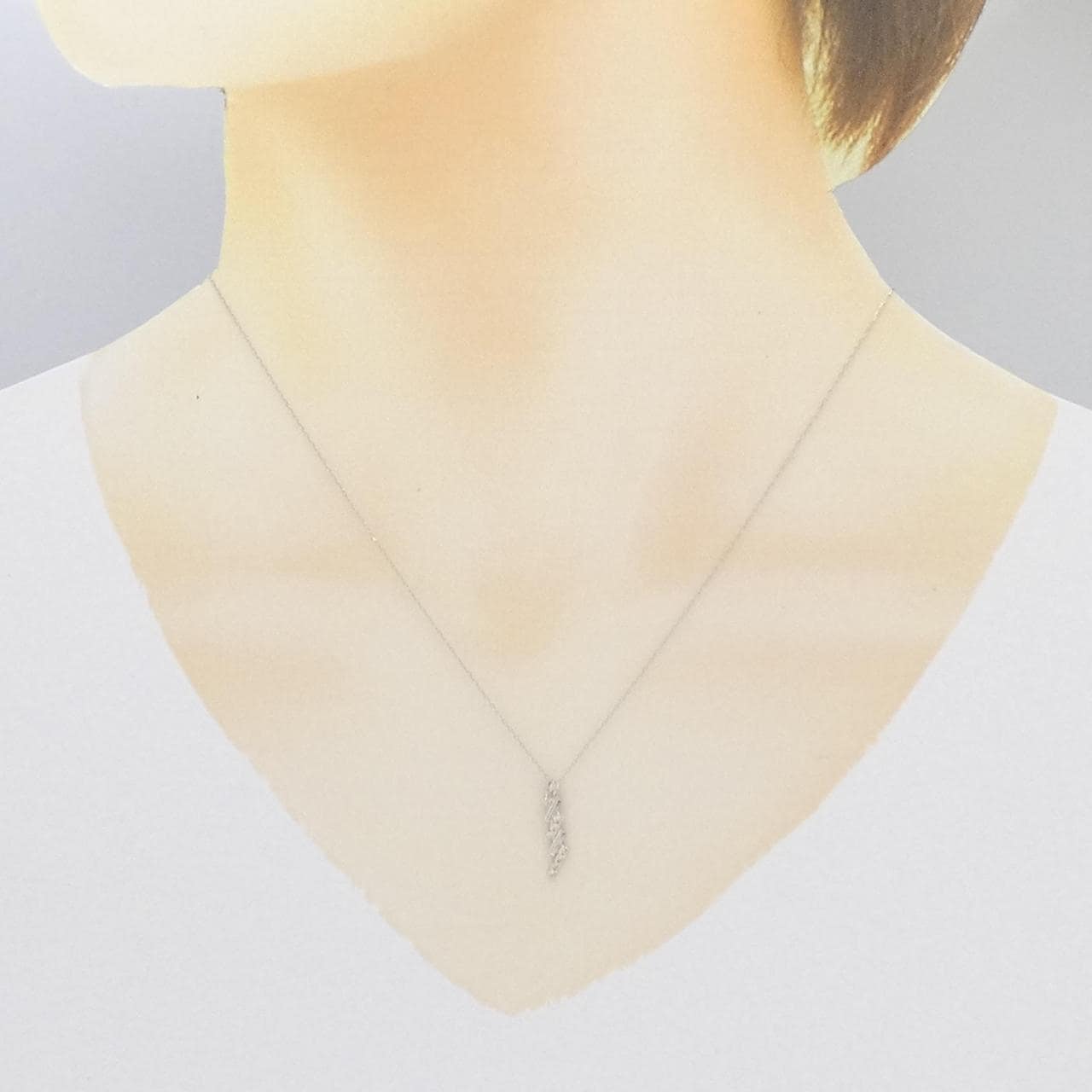 【新品】PT ダイヤモンド ネックレス 0.10CT