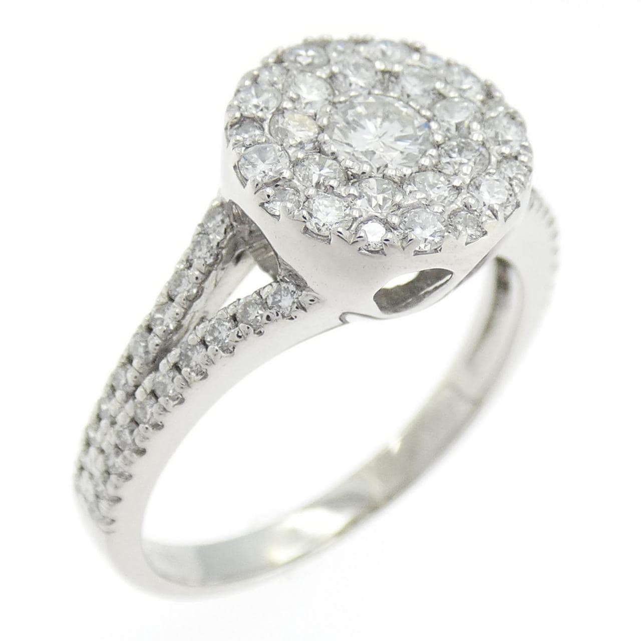 K18WG ダイヤモンド リング 0.75CT