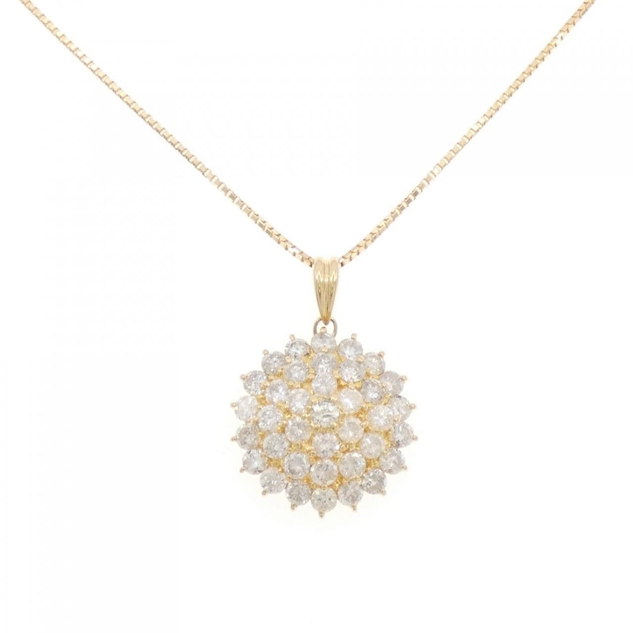 K18YG ダイヤモンド ネックレス 3.20CT