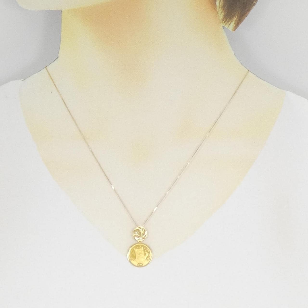 K18(枠） ダイヤモンド ネックレス 0.01CT