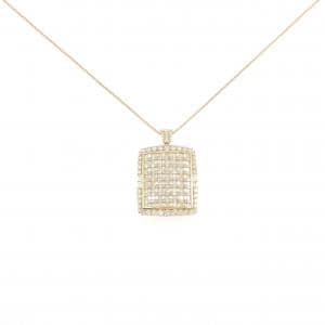 【新品】K18YG パヴェ ダイヤモンド ネックレス 7.00CT