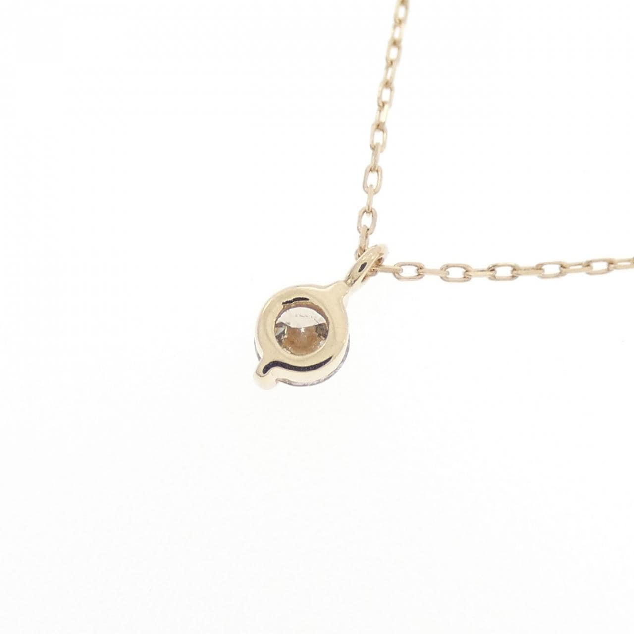 K10YG ソリティア ダイヤモンド ネックレス