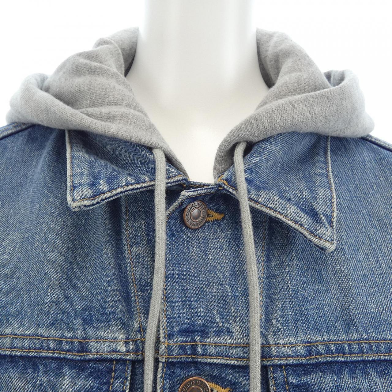 セリーヌ CELINE TRUCKERJACKET IN UNION WASHI DENIM 2Q840930F ベスト