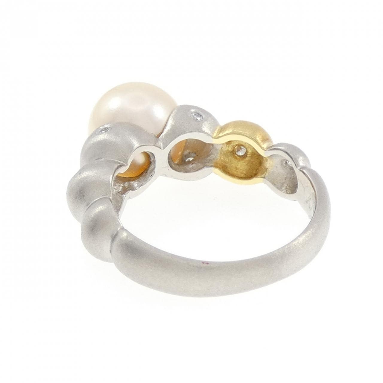 K18YG/PT900 アコヤパール リング 9.5mm
