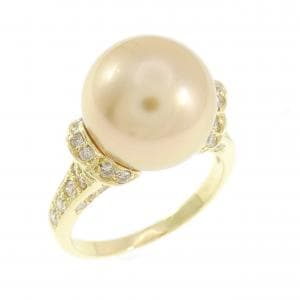 K18YG 白蝶パール リング 11.9mm