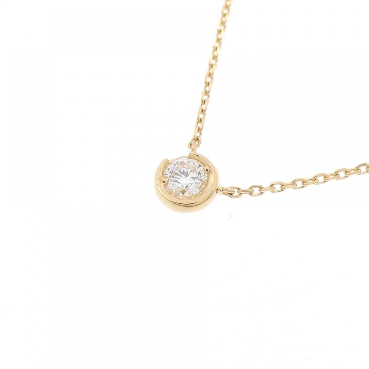 スタージュエリー ムーンセッティング ネックレス 0.10CT