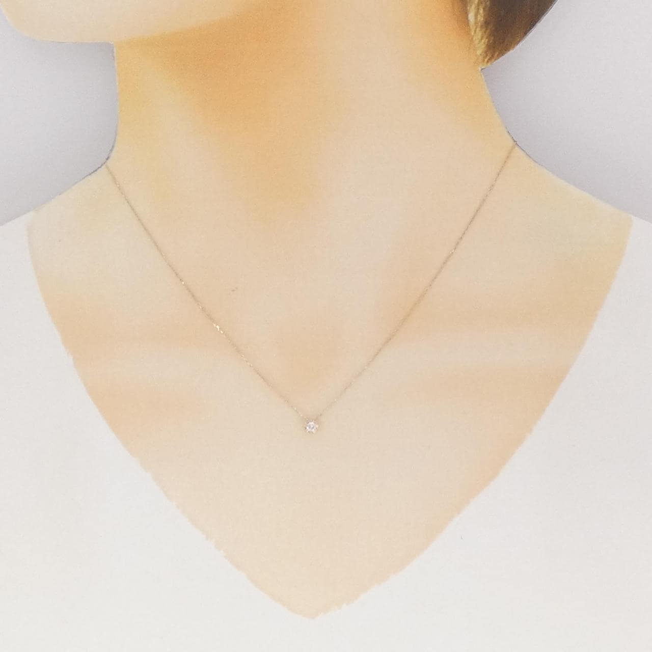 K10PG ダイヤモンド ネックレス 0.06CT