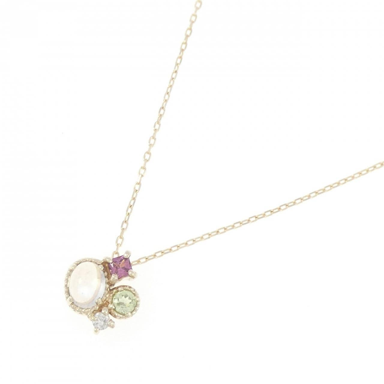 K10YG Color Stone Necklace