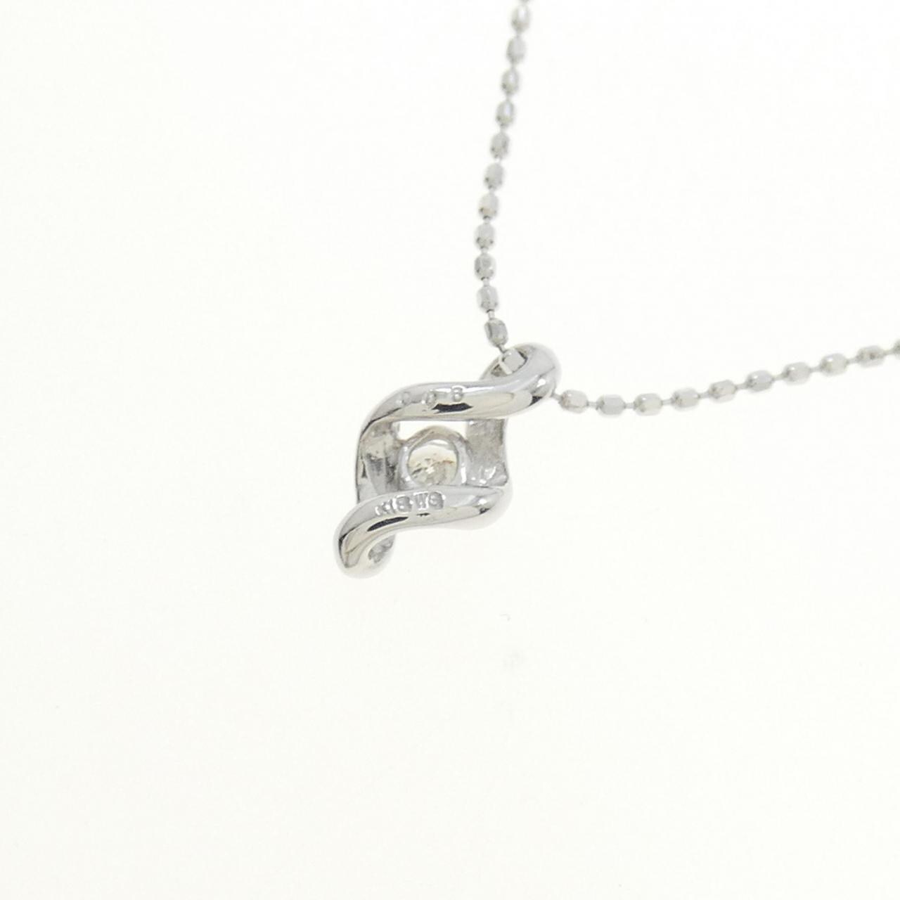 K18WG ダイヤモンド ネックレス 0.06CT