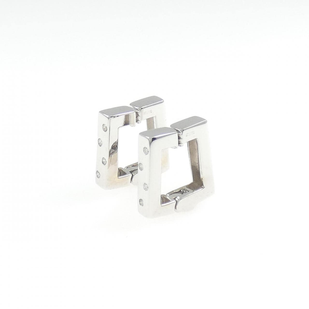 K18WG ダイヤモンド イヤリング 0.10CT