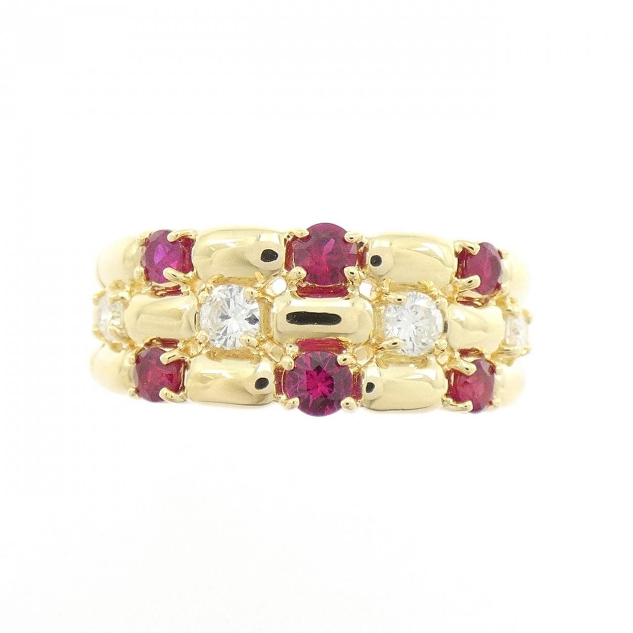 K18YG ルビー リング 0.40CT