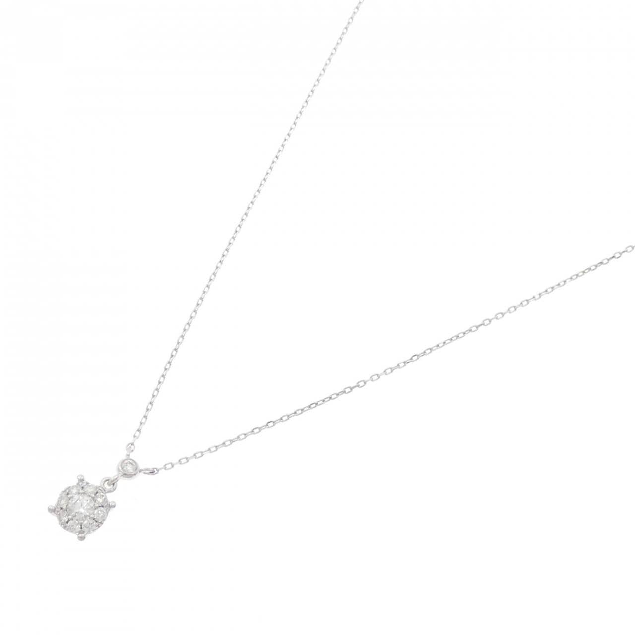 K18WG ダイヤモンド ネックレス 0.15CT
