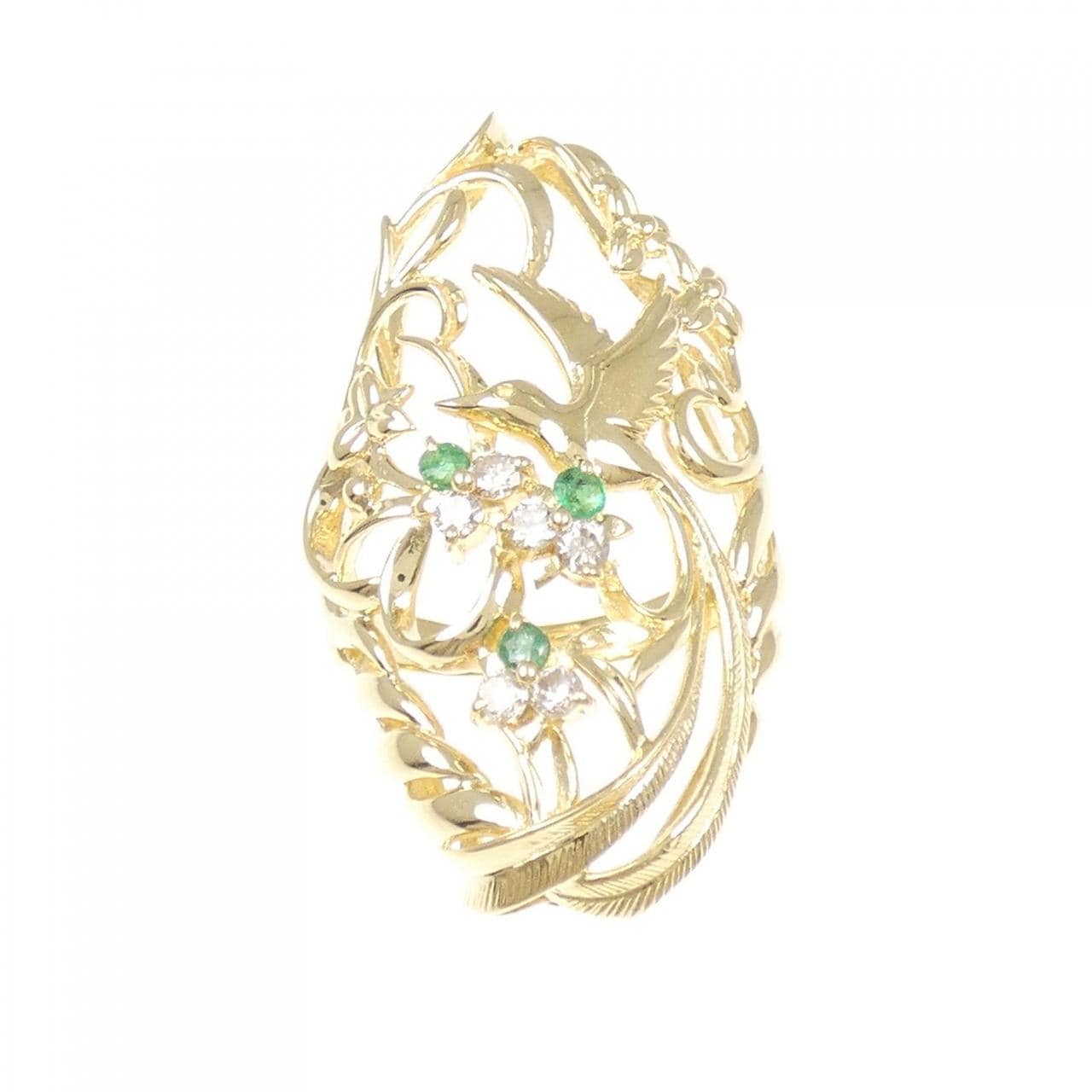 K18YG エメラルド リング