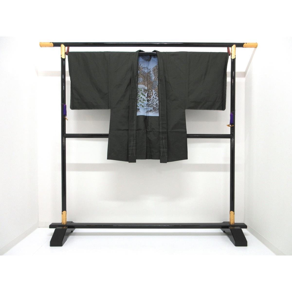 [未使用品] 男式Ooshima Tsumugi和服、外罩、内衣 3 件套