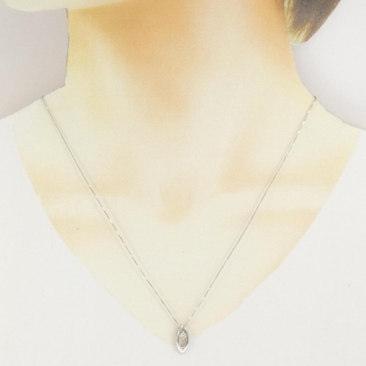 PT900/PT850 ダイヤモンド ネックレス 0.08CT
